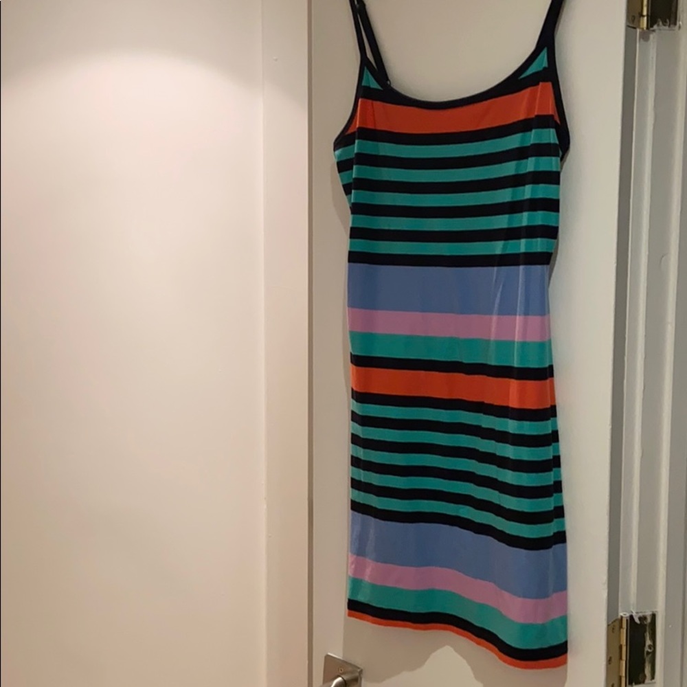 MULTI STRIPE MINI DRESS